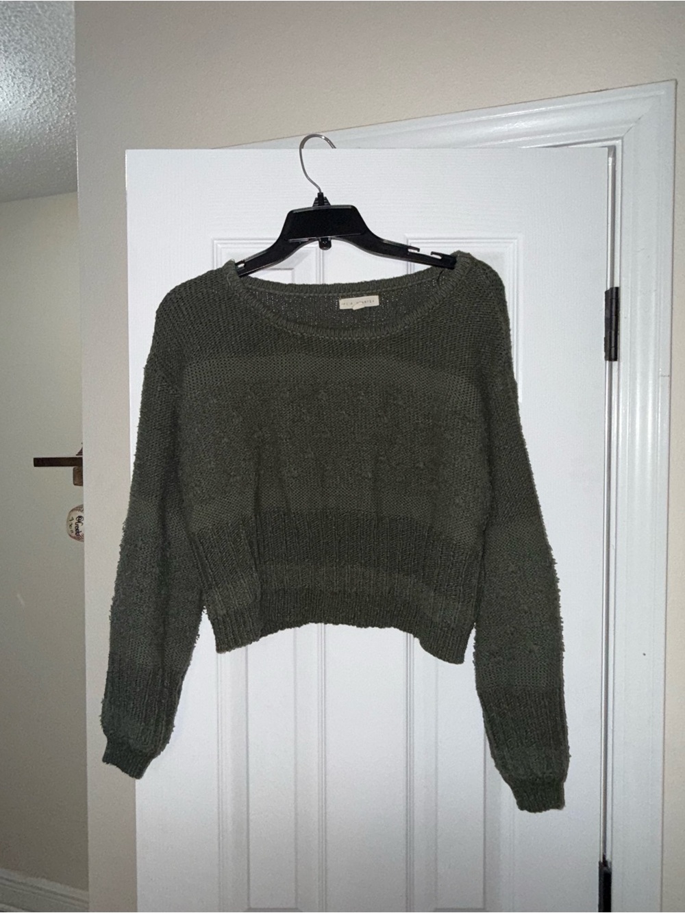 Cozy Olive Green Women's Knit Sweater